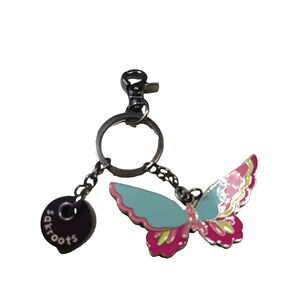 Sakroots Butterfly Keychain Purse Clip Metal Enamel